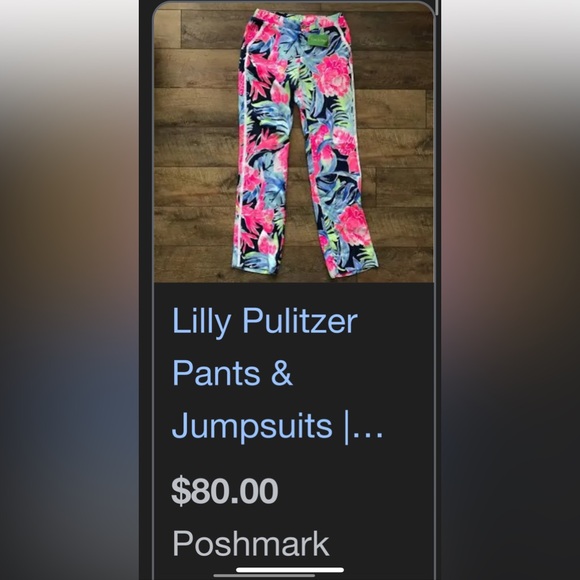 NWT Lilly Pulitzer Madeira pant. Others listing for $80 or more used. - Picture 5 of 6